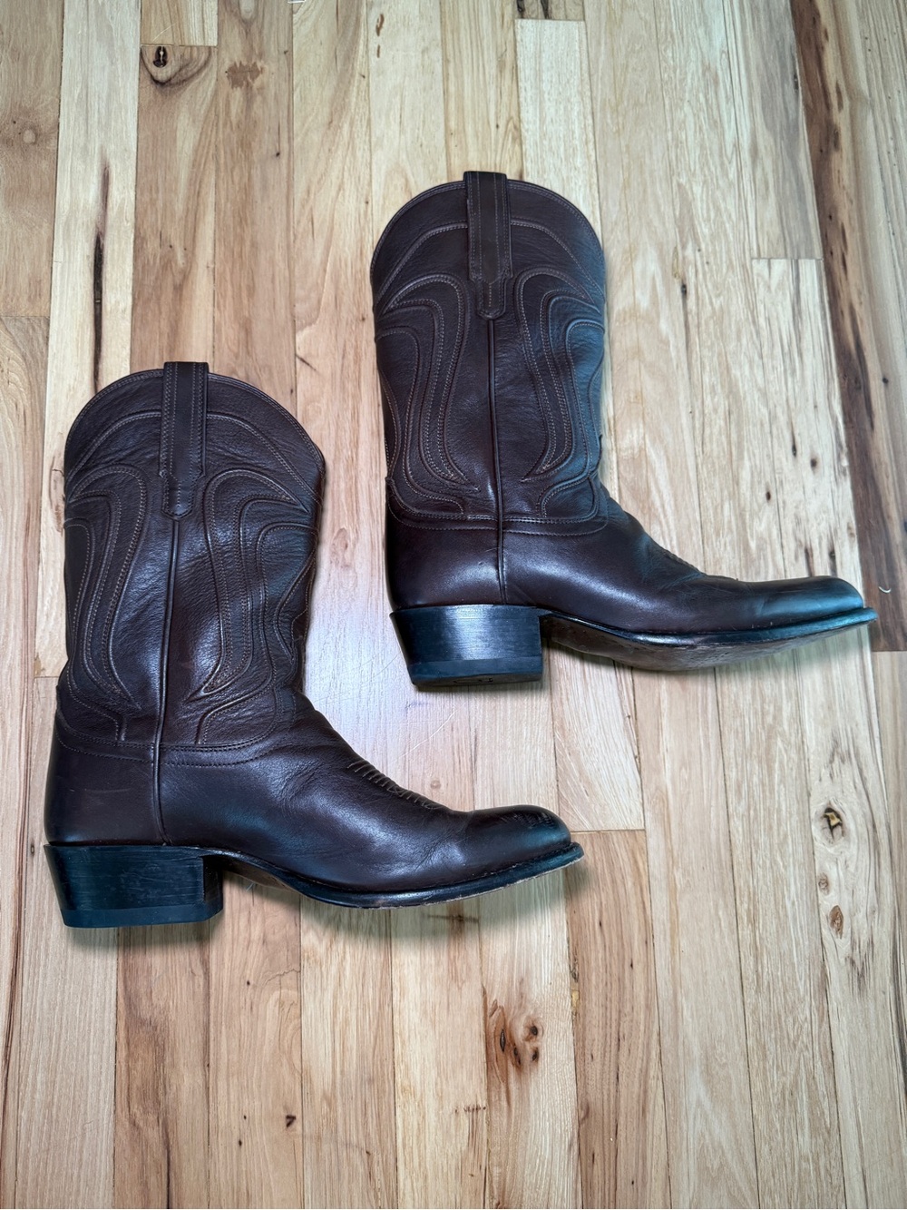 Tecovas The Cartwright Cowhide Cowboy Boots Iced Tea - Picture 3 of 13